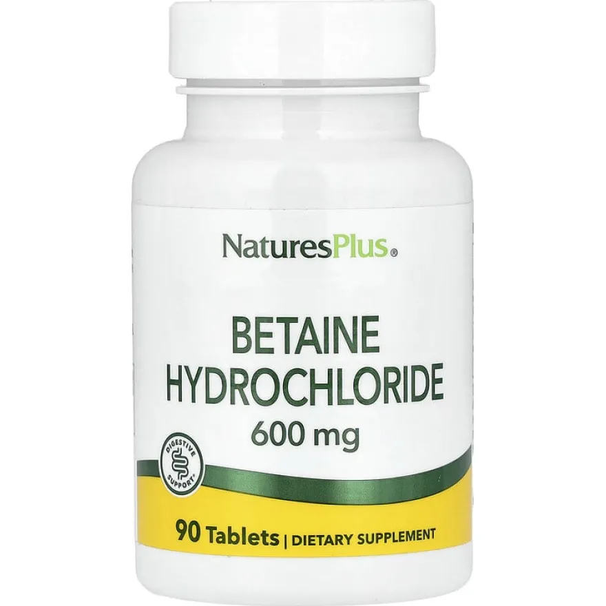 Natures Plus Betaína HCL 600 mg 90 Comprimidos