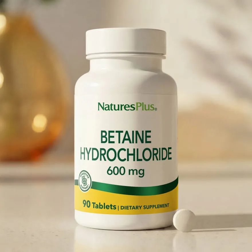 Natures Plus Betaína HCL 600 mg 90 Comprimidos