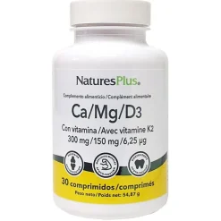 Natures Plus Ca/Mg/D3 + K2 30 Comprimidos