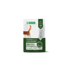Natures Protection Comida Húmeda para Gatos Esterilizados con Pavo y Arándanos Sobres 100g