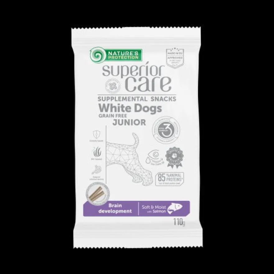 Natures Protection Sc White Dog Snack Junior Sin Cereales Salmón 110g