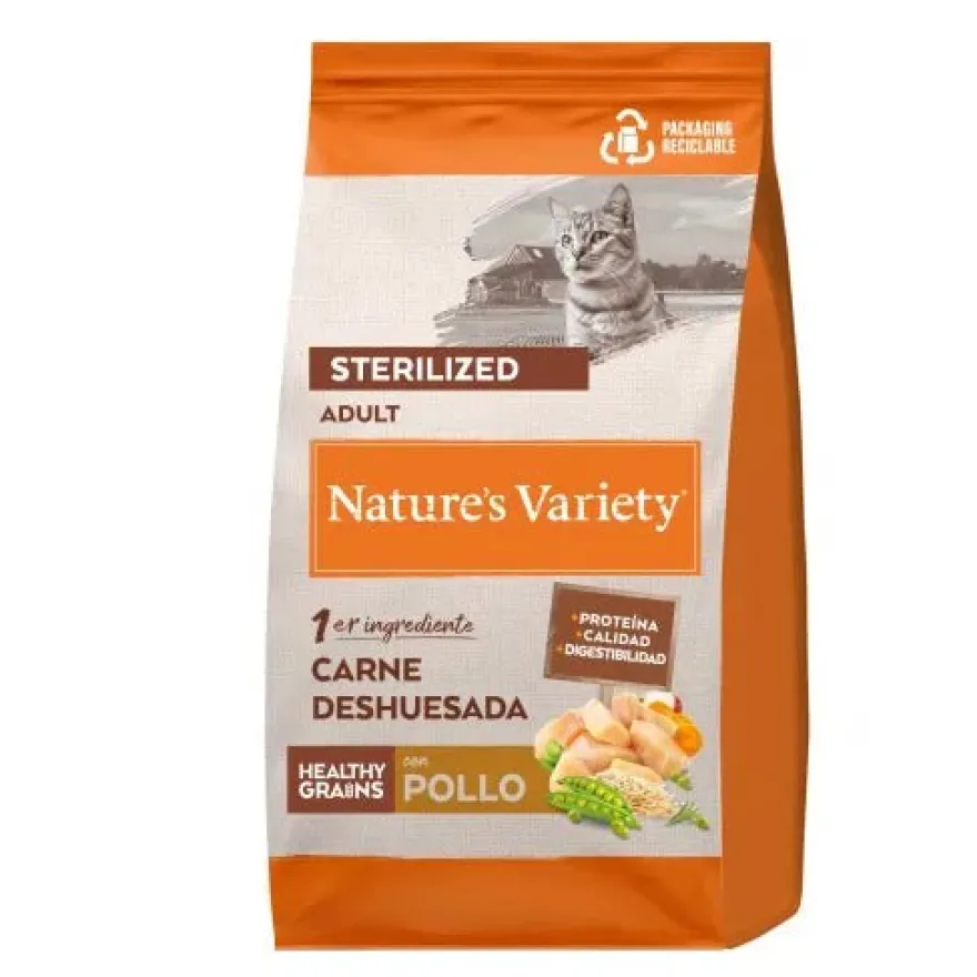 Nature's Variety Cat Healthy Grain Sterilized Pollo Pienso Seco 7Kg