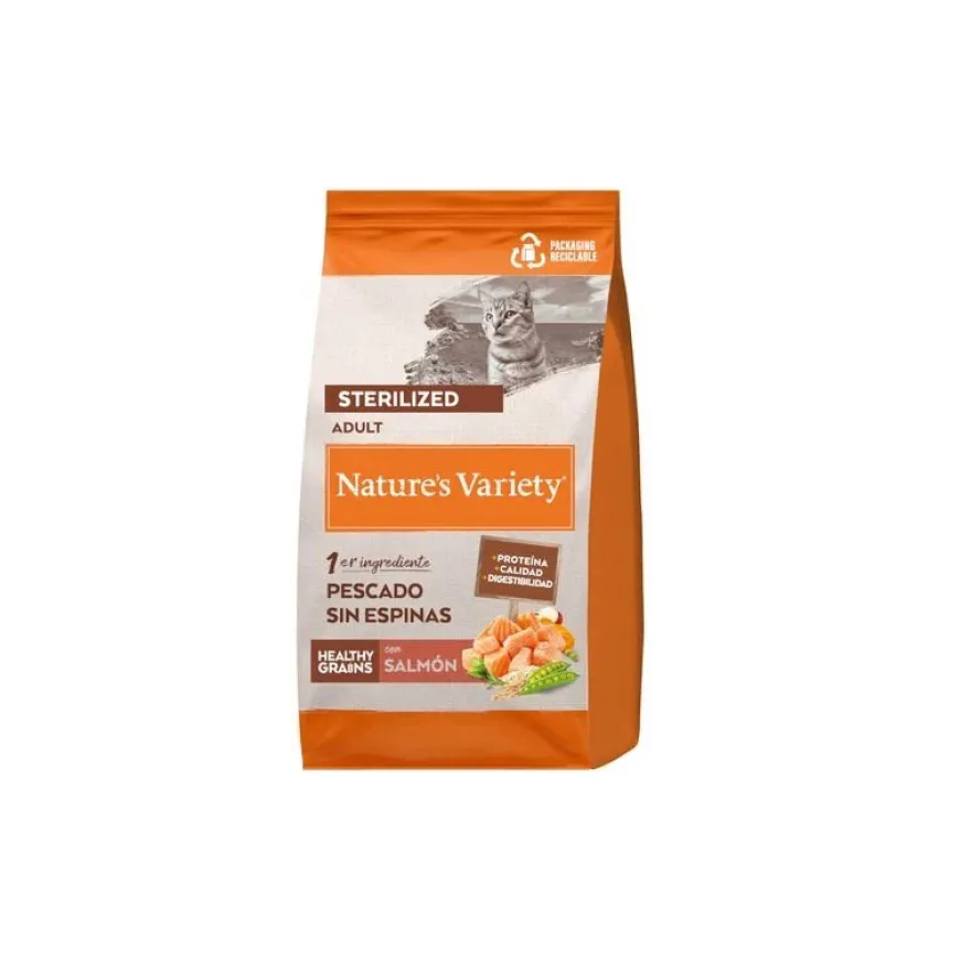 Nature's Variety Cat Hg Salmón Natural 3Kg