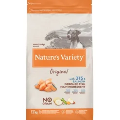 Nature's Variety No Grain Adult Mini Salmón Pienso para Perros 1,5 kg