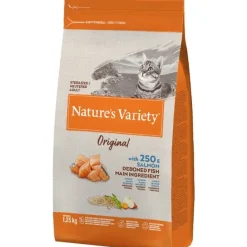 Nature's Variety Salmón Comida para Gatos Adultos Esterilizados 1,25Kg