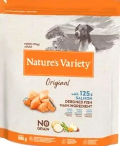 Nature's Variety Salmón Granulado para Perros Adultos Mini 600g