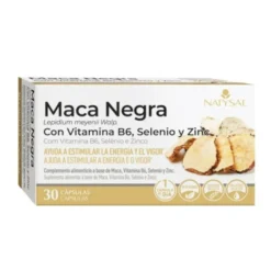 Natysal Maca Negra Vitamina B6, Selenio y Zinc 30 Cápsulas