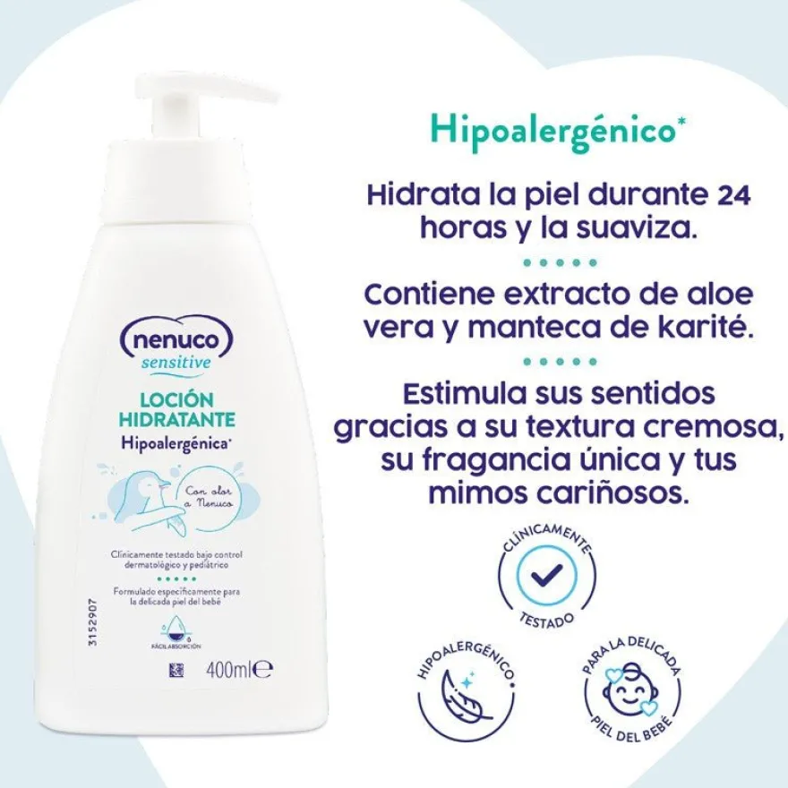 NENUCO Sensitive Loción Hidratante Bebé 400 ml