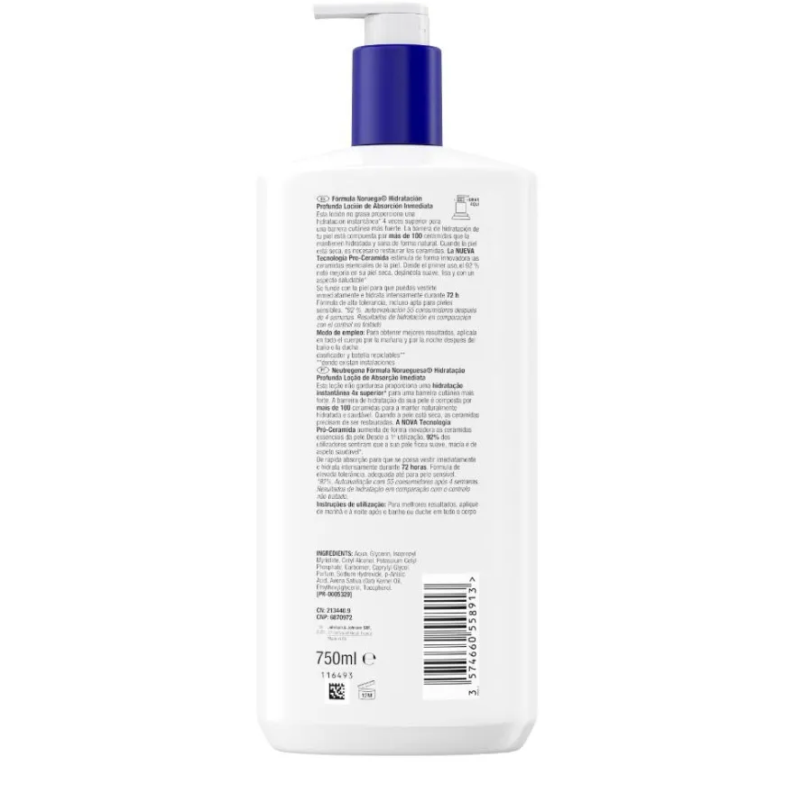 NEUTROGENA Loción Hidratación Profunda Piel Seca 750ml