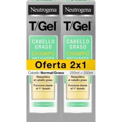 Neutrogena T/Gel Champú Anticaspa Normal-Graso Lote 2 X 250 ml