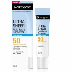 Neutrogena Ultra Sheer Protector Solar Facial Crema Hidratante SPF50+ 50 ml