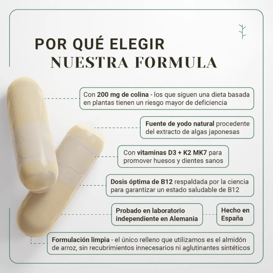 Nullure Multivitaminas Veganas All-in-One Suplemento Diario 120 Cápsulas