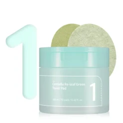 Numbuzin No.1 Centella Re-Leaf Toner Pads Vegano 190 ml / 70 ud