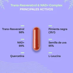 Nutralie Trans Resveratrol y NAD+ Complex 60 Cápsulas