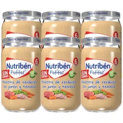 Nutribén Menestra de Verduras con Jamón y Ternera 6x235g