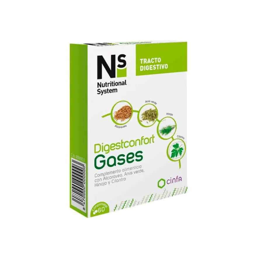 Nutritional System Digestconfort Gases Suplemento 60 cápsulas