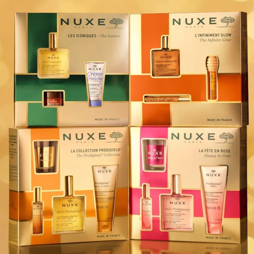 Nuxe Coffret Glow Infinito Huile Prodigieuse OR 50ml + Roll On 8ml + Labial 10ml