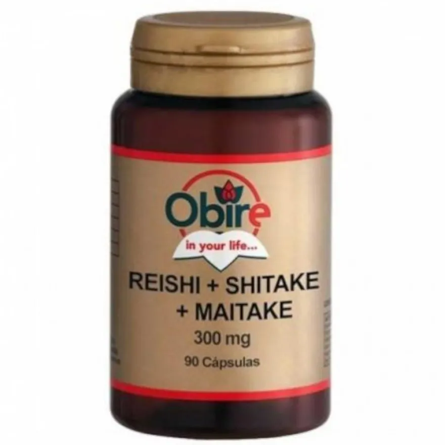Obire Reishi + Shiitake + Maitake 300 mg 90 Cápsulas