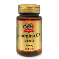 Obire Vitamina D3 100 mcg 4000 UI 50 Perlas