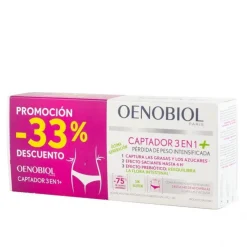 OENOBIOL Captador 3 en 1+ Pérdida de Peso Intensificada DUPLO 2x60 Cápsulas
