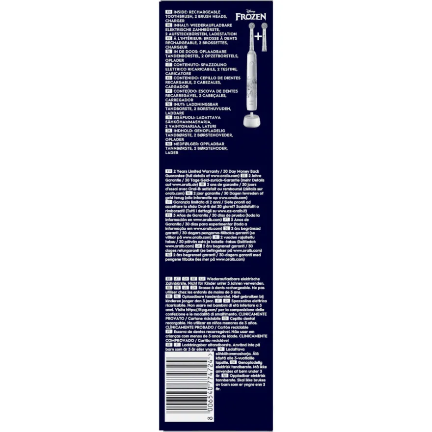 Oral-B Cepillo Recargable Pro Junior 6+ Frozen