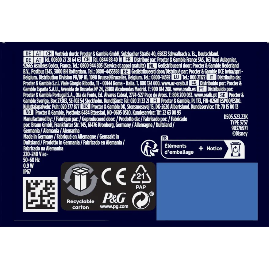 Oral-B Cepillo Recargable Pro Junior 6+ Frozen