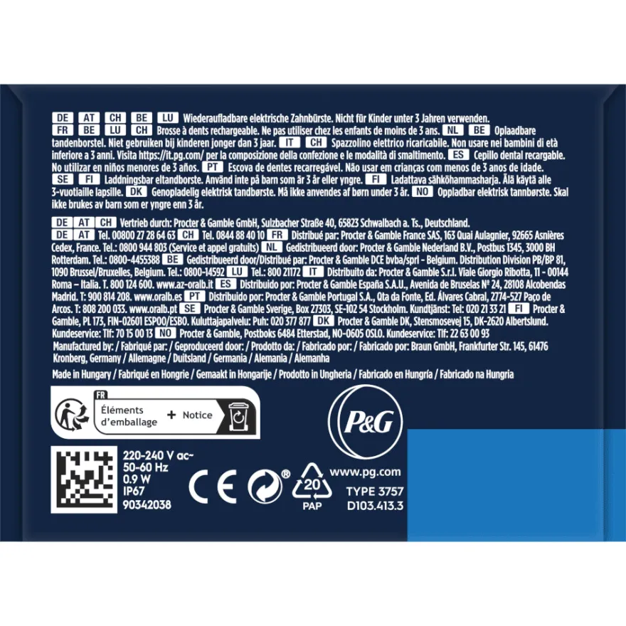 Oral-B Cepillo Recargable Vitality Pro Azul 1 unidad