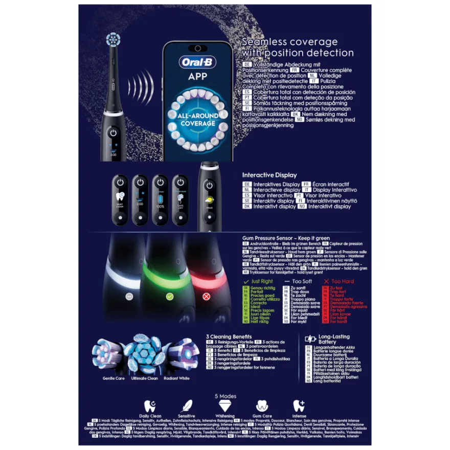 Oral-B iO 6 Cepillo De Dientes Eléctrico 4 Cabezales