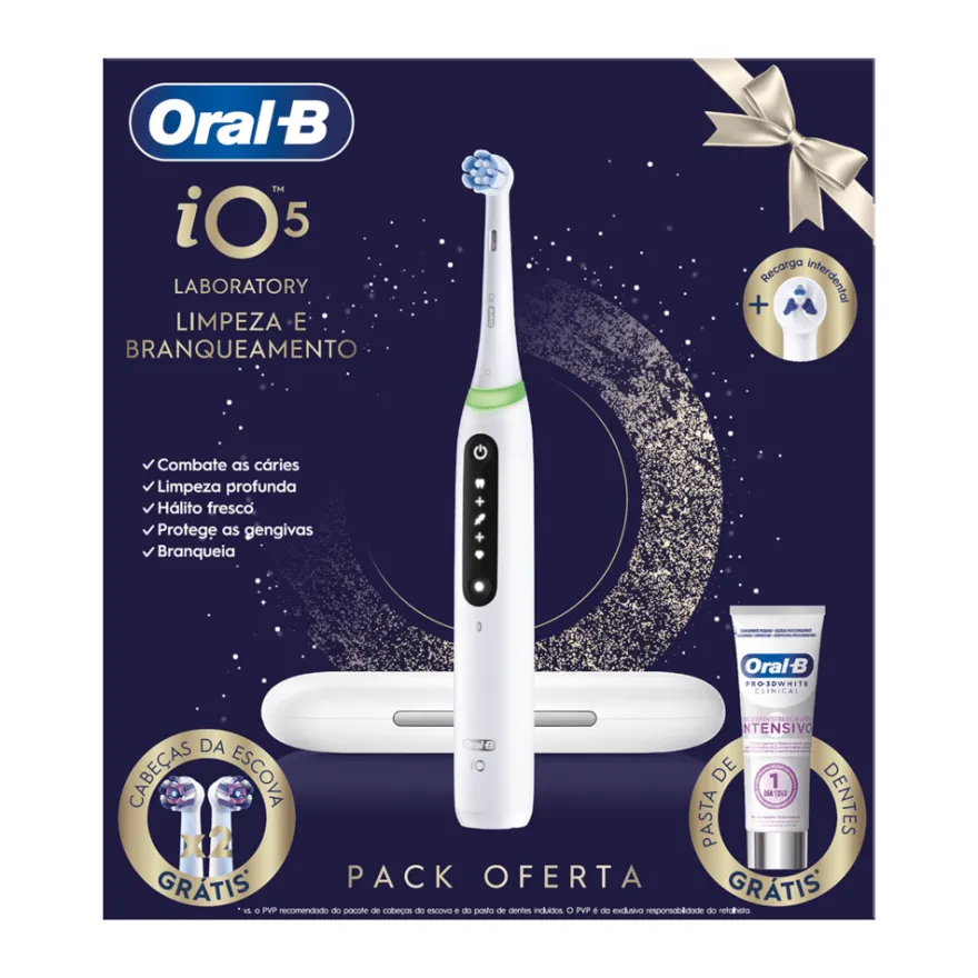 Oral-B iO 5 Cepillo de dientes eléctrico 4 cabezales Pack Regalo