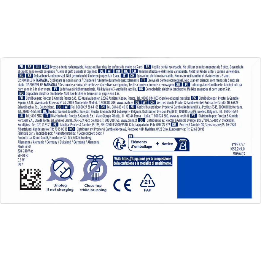 Oral-B iO2 Cepillo de Dientes Eléctrico Blanco 1 ud
