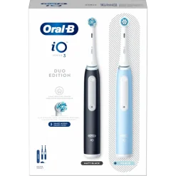 Oral-B iO Series 3 Cepillo de Dientes Eléctrico Duo Negro / Azul 2 unidades