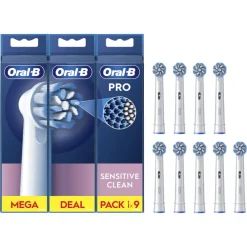 Oral-B Recambio Sensitive Clean, Pack 9 uds