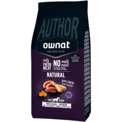Ownat Author Pato y Pollo Fresco Pienso para Perros 10Kg