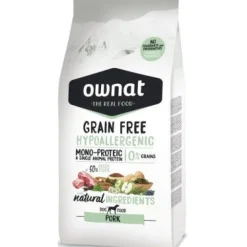 Ownat Canine Adult Hypoallergenic Grain Free Cerdo Alimento Seco 12Kg