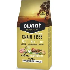 Ownat Grain Free Prime Junior Pienso para Cachorros Pollo y Pavo 12Kg