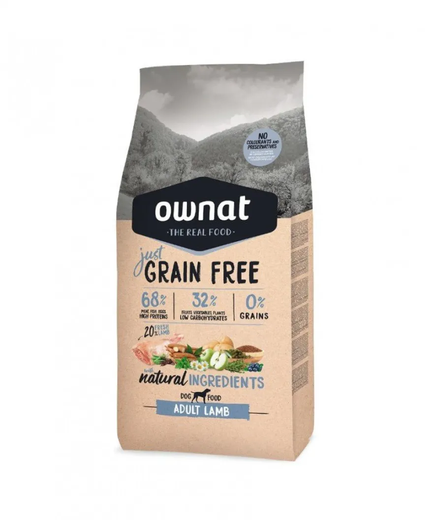 Ownat Just Grain Free Cordero Piensos Secos 3Kg