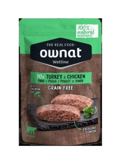 Ownat Wetline Feline Pavo y Pollo Comida Húmeda 12x85gr