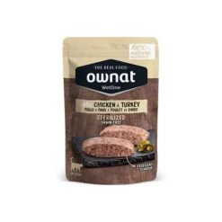Ownat Wetline Feline Sterilized Pollo y Pavo Comida Húmeda 12 x 85gr