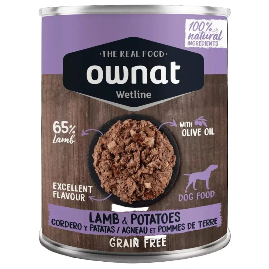 Ownat Wetline Lata Cordero con Patatas Perro 395 g
