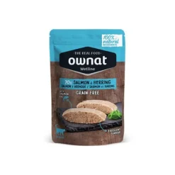 Ownat Wetline Salmón y Arenque Comida Húmeda para Gatos 12 x 85g