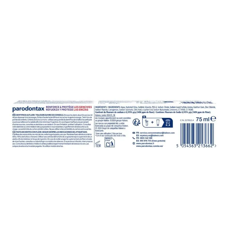 Parodontax Refuerza y Protege Pasta Dental 75 ml