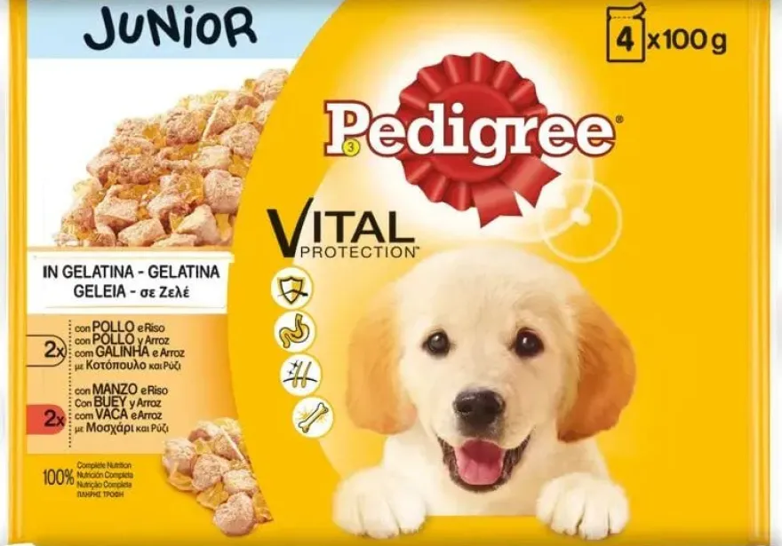 Pedigree Junior Snacks Pollo y Arroz 4x100g