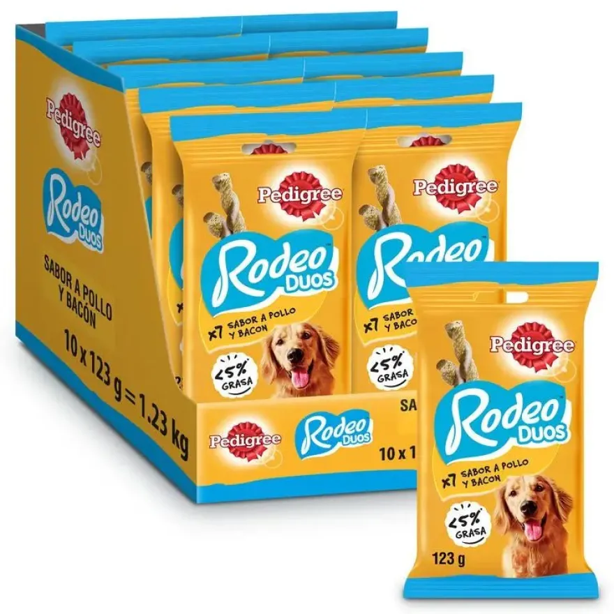 Pedigree Rodeo Duos Snacks Bacon y Pollo 123gx10ud