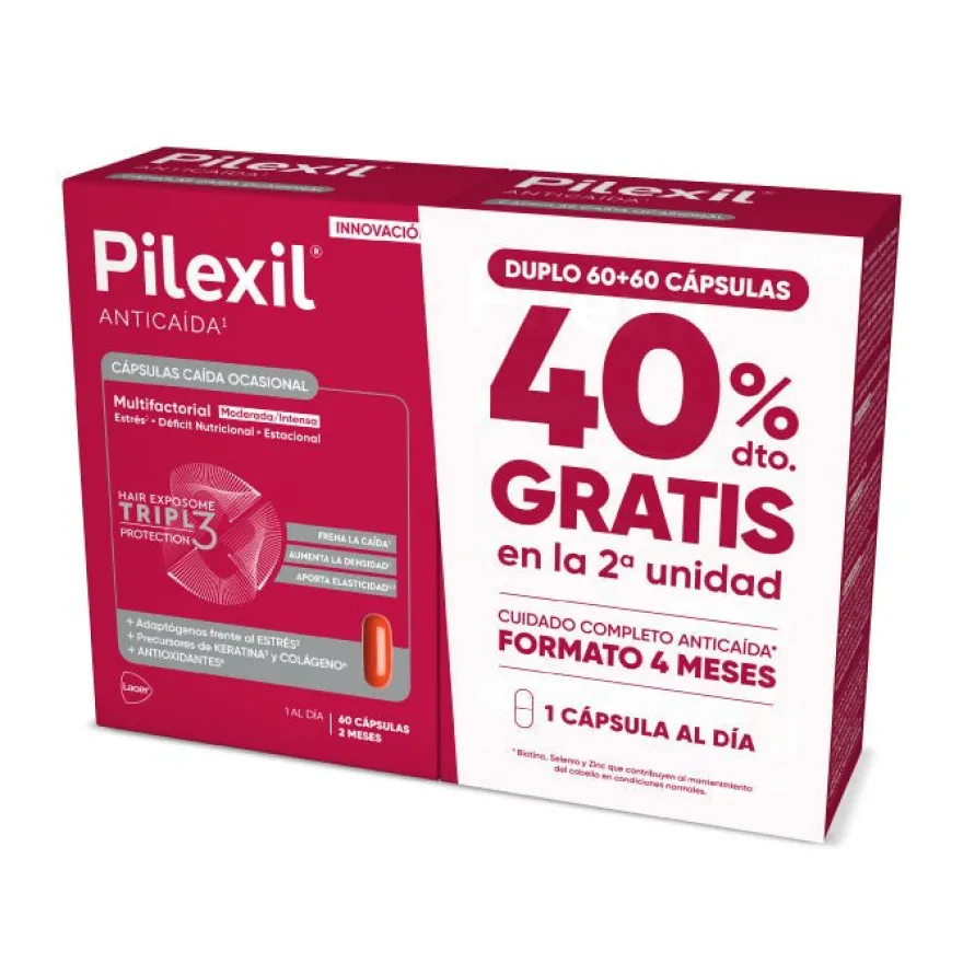 Pilexil Duplo Caida Ocasional 60 + 60 Cápsulas