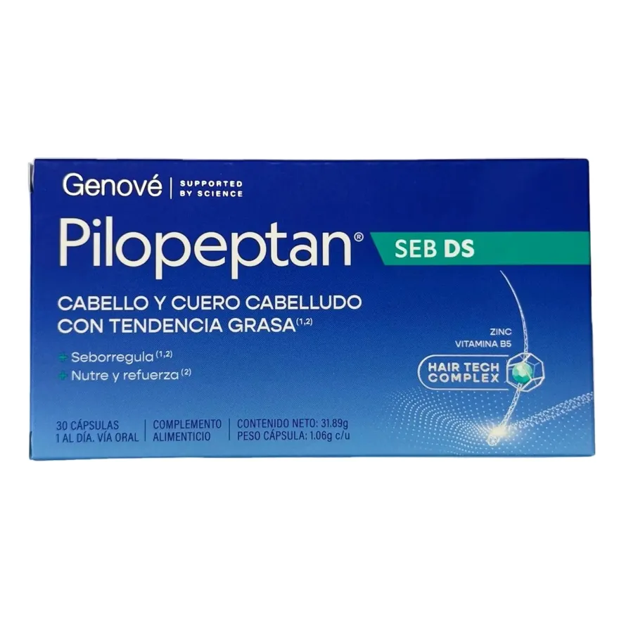 Pilopeptan Seb DS Suplemento Caspa y Dermatitis Seborreica 30 Cápsulas