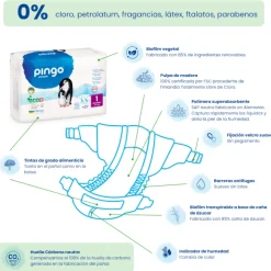 Pingo Pañales Ecológicos New Born Talla 1 27 uds