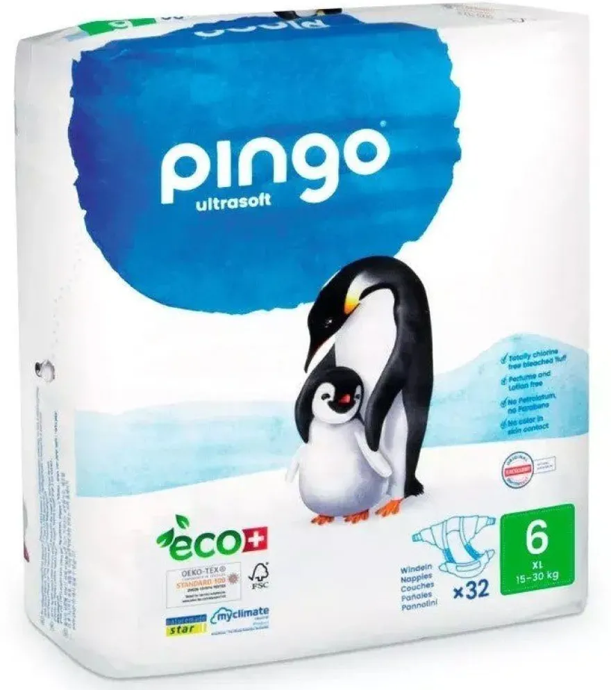 Pingo Pañales Ecológicos Talla 6 XL 32 uds