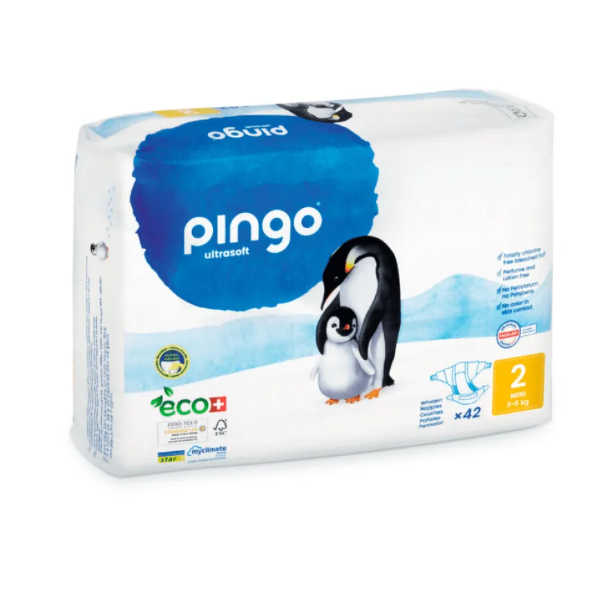 Pingo Pañales Ecológicos Talla 2 Mini 42 uds