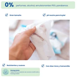 Pingo Toallitas Biodegradables sin Perfume 80 uds
