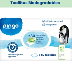 Pingo Toallitas Biodegradables sin Perfume 80 uds